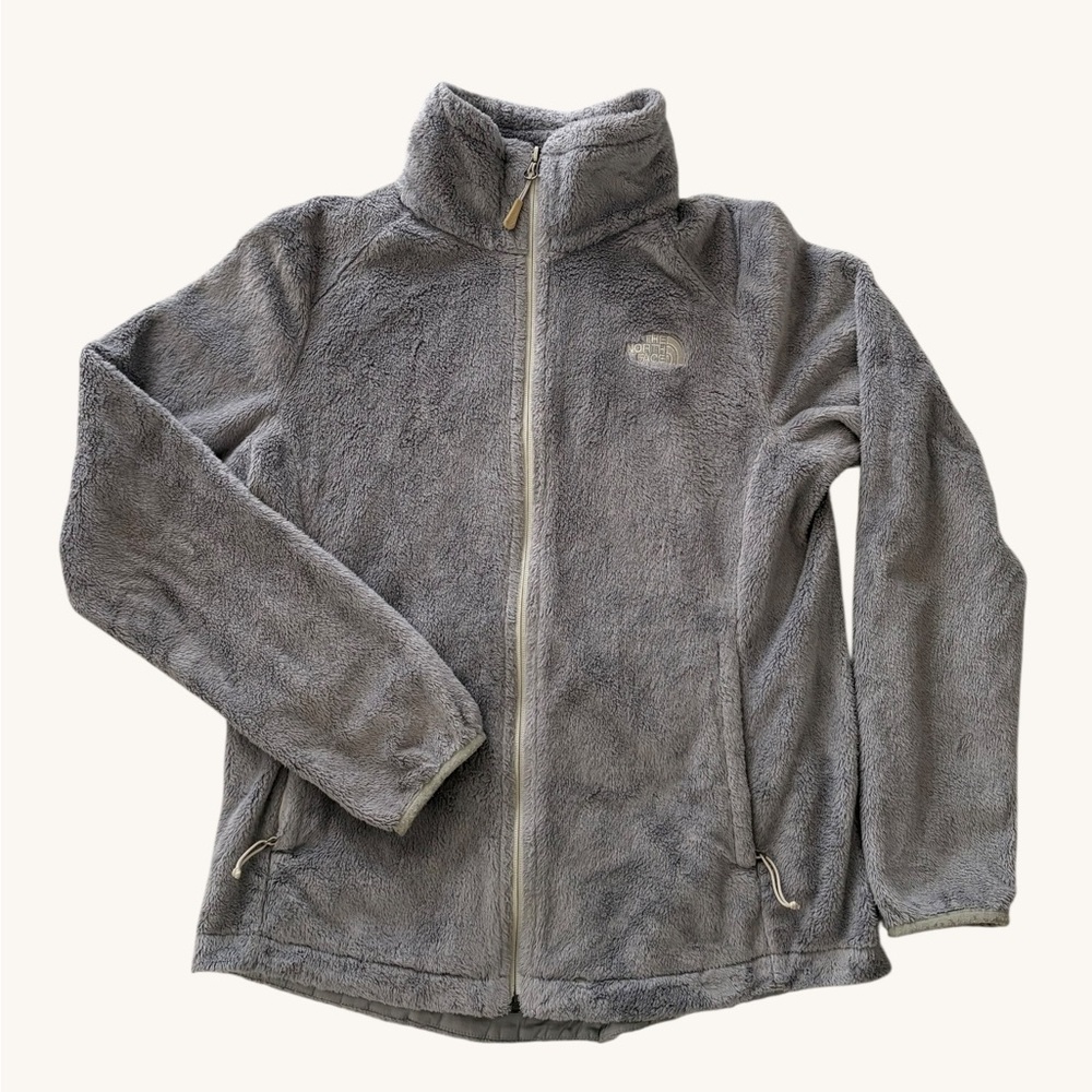 The North Face Women's Gray Plush Full-Zip Fleece Jacket